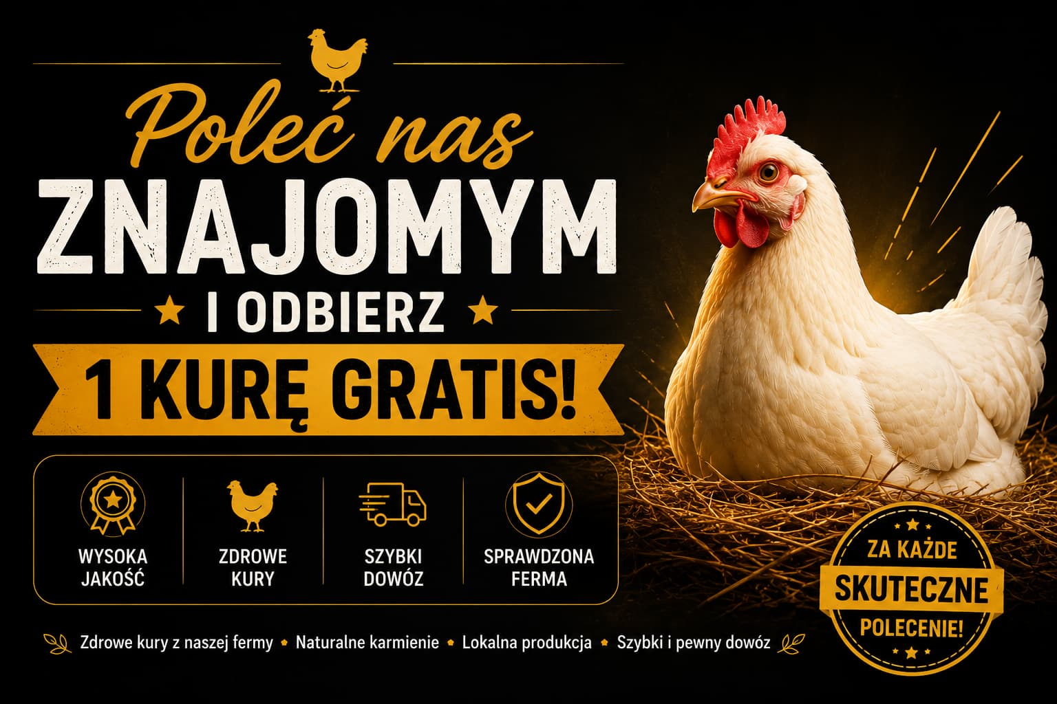promocje kura gratis za polecenie