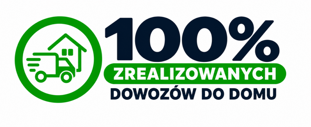 obrazek 100% zrealizowanych dowozów