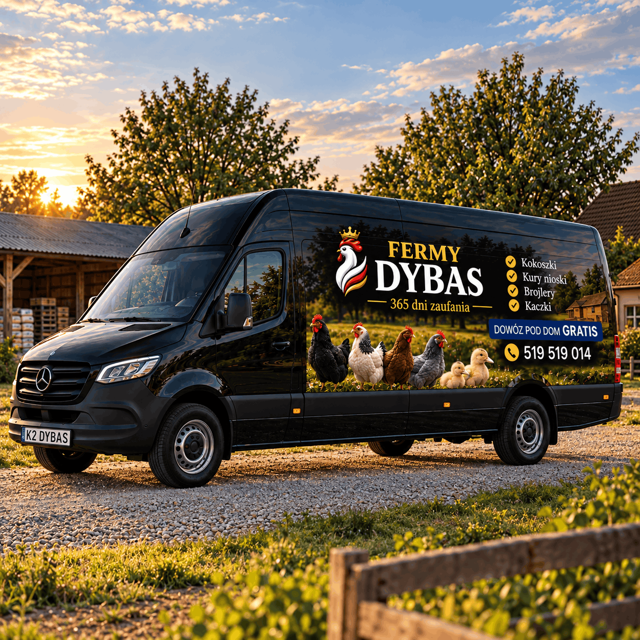 Auto dostawcze na kury fermydybas